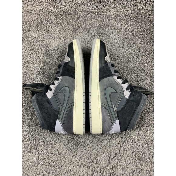 NIKE AIR JORDAN 1 MID (GS) BLACK-GRAPHITE-GREY SZ 6Y-WOMENS SZ 7.5 [DV0438-001] - Picture 4 of 8